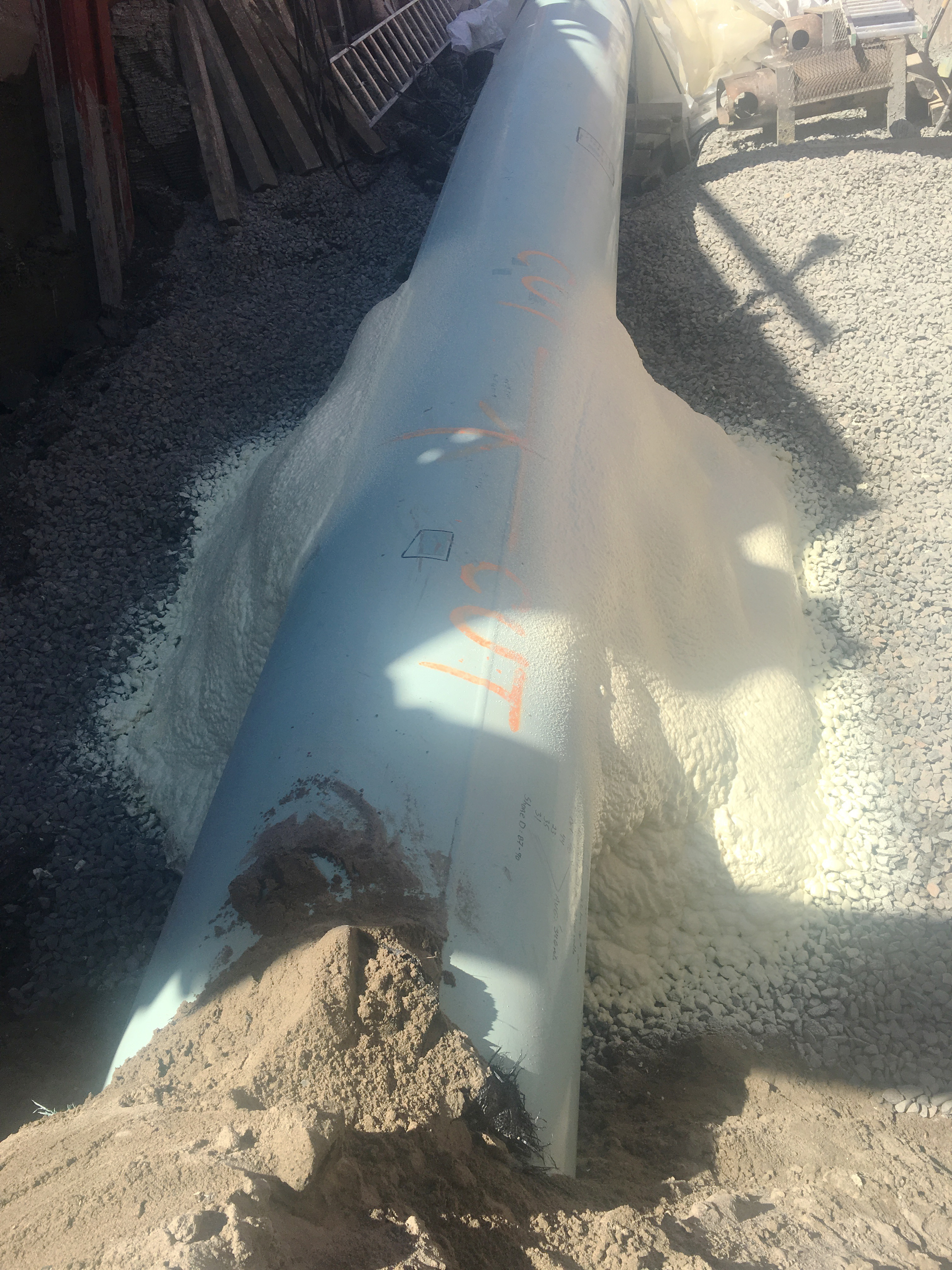 Installing polyurethane trench breakers in Toronto area ON