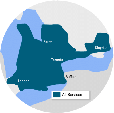 Canadian Concrete Leveling service area