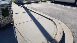 Concrete Island Causing a Serious Hazard, Whitby, ON
