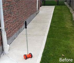 Sloping Walkway Poses Water Seepage Risk in Newmarket, Ontario