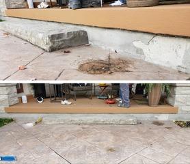 Sinking Concrete Step in Uxbridge, Ontario