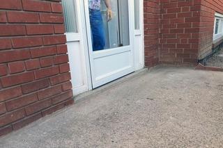 Sinking Concrete Creates Slippery Winter Entryway in Brampton, Ontario