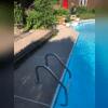 The entire section of concrete adjacent to the deck had settled several inches