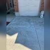 One side of the driveway where you can see the sinking driveway