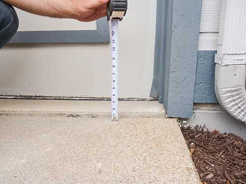 Driveway leveling — after