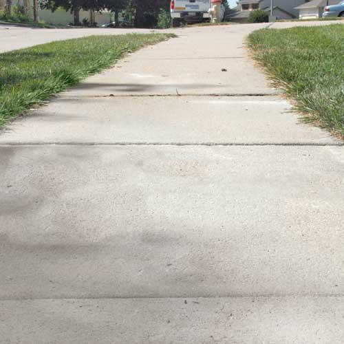 Sidewalk leveling — after
