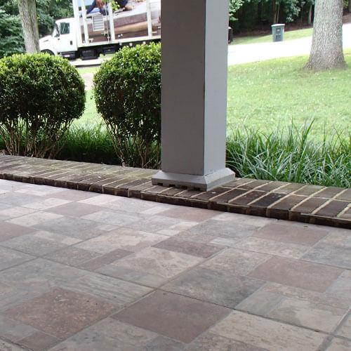 Sinking concrete porch Sunken concrete front porch