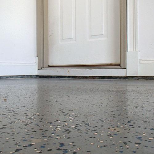 Sunken patio leveling — before